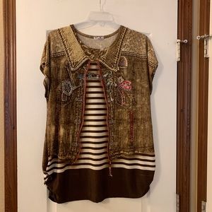 Blossom by P Abstract - Stripe - Graphic 3D Tunic.